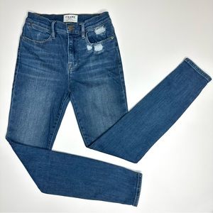FRAME DENIM Los Angeles Saxon Le High Skinny Jeans Size 26